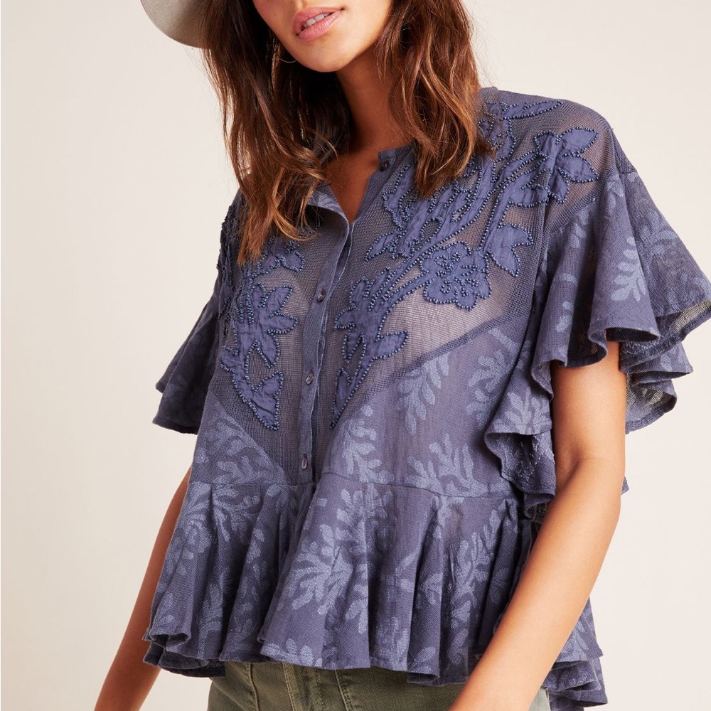 Anthropologie Beckett Blouse